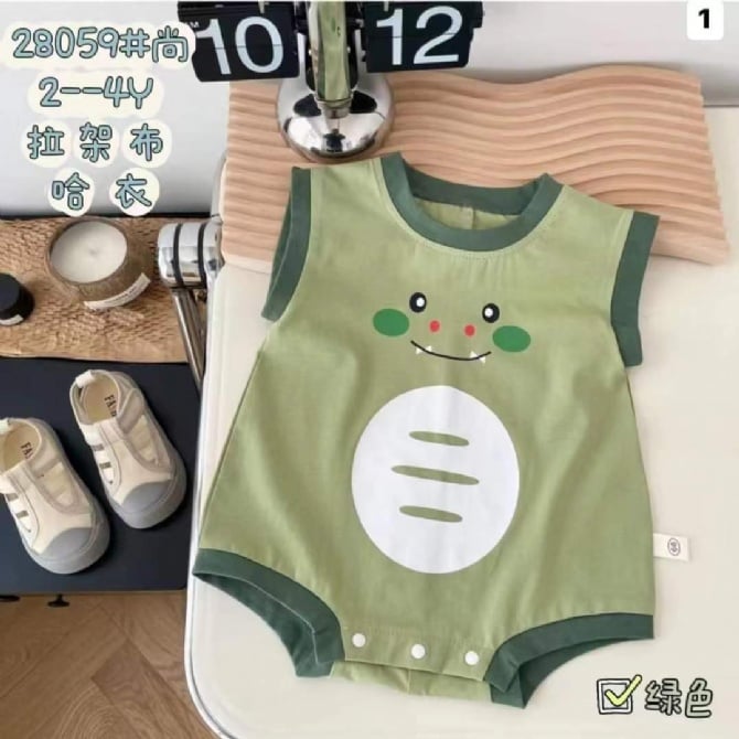 笑脸无袖包屁衣28059