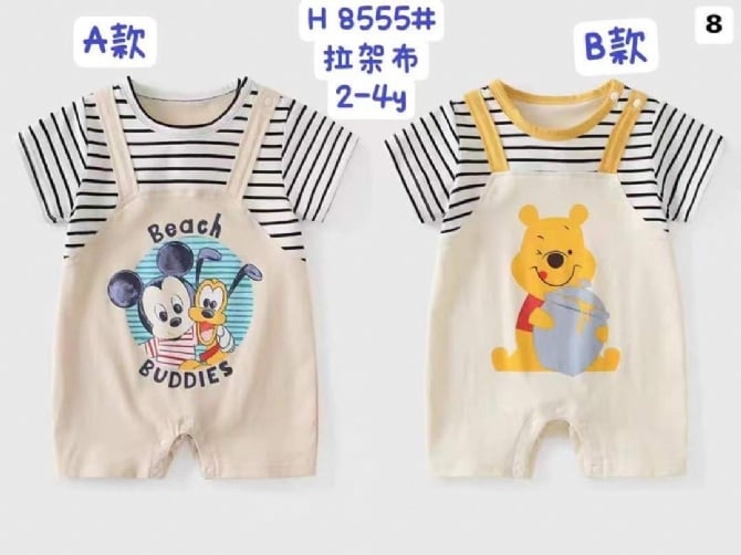 假两式卡通平角爬8555