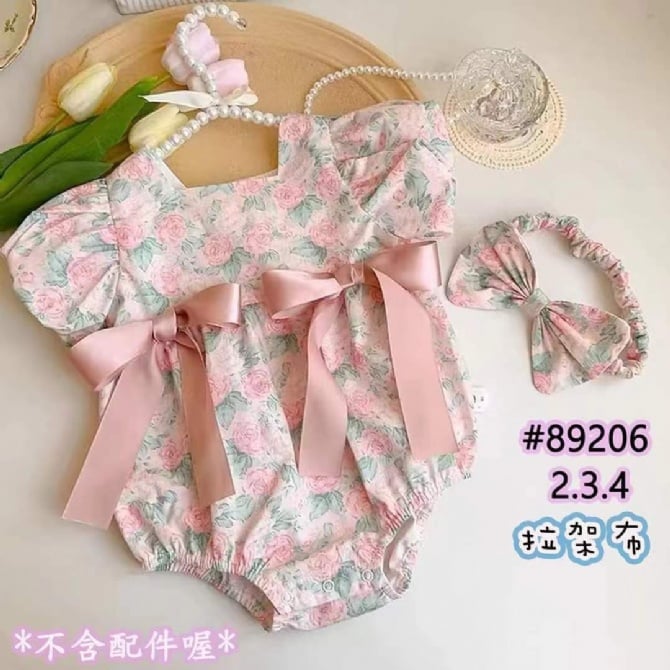 满印花花连体包屁衣89206