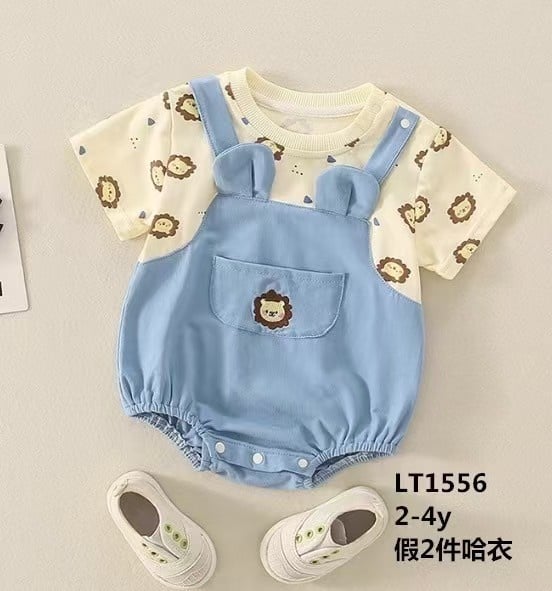 假两式可爱小狮子连体包屁衣1556