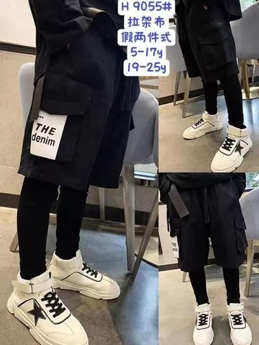 男童假两式长裤9055