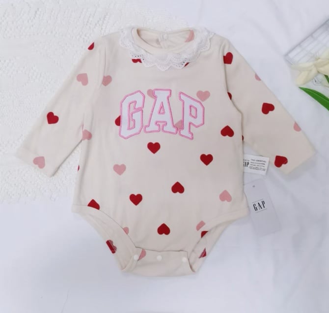 BABY GAP花边长袖三角爬G4206