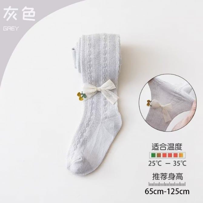 蝴蝶结小爱心长裤袜【066】