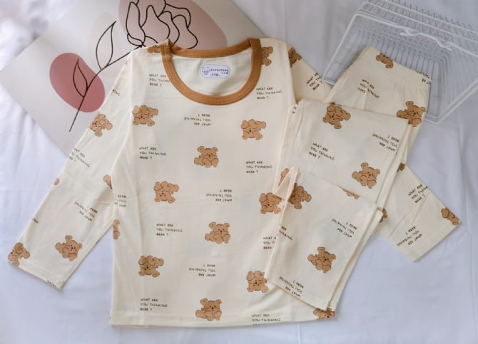 LYCRA KIDS PYJAMS莱卡棉长袖长裤【5703】