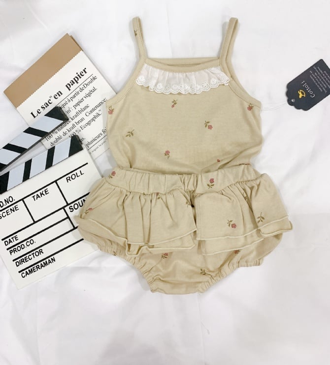 COTTOLI 吊带花苞裤套装G4232