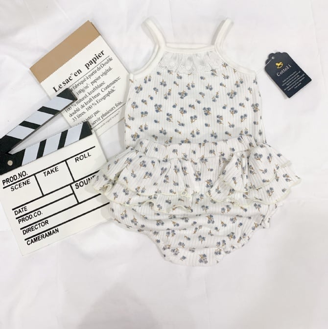 COTTOLI 吊带花苞裤套装G4234