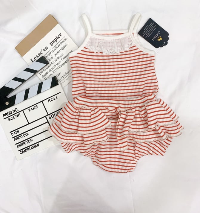 COTTOLI 吊带花苞裤套装G4239