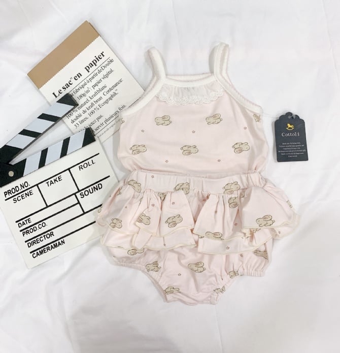 COTTOLI 吊带花苞裤套装G4244