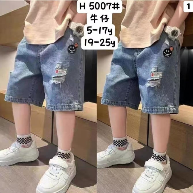 小破洞牛仔短裤5007T