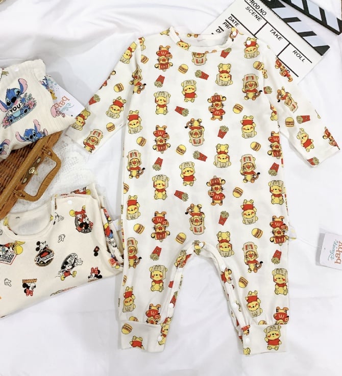 DISNEYBABY 长袖连体爬爬衣 G4407