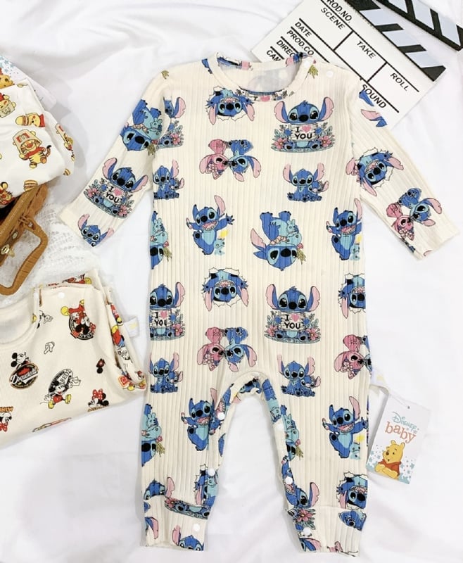 DISNEYBABY 长袖连体爬爬衣 G4408