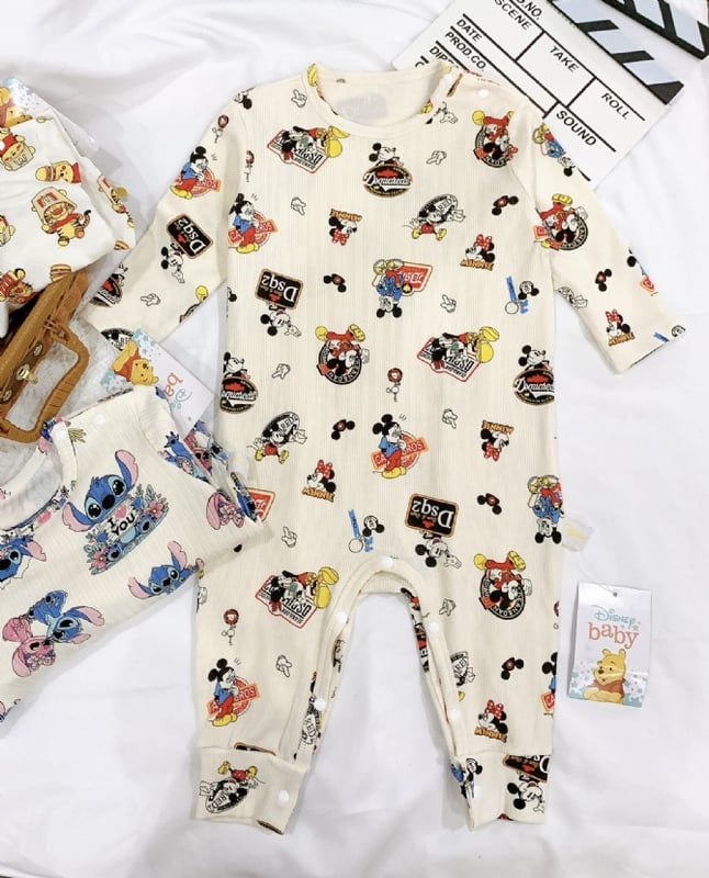 DISNEYBABY 长袖连体爬爬衣 G4409