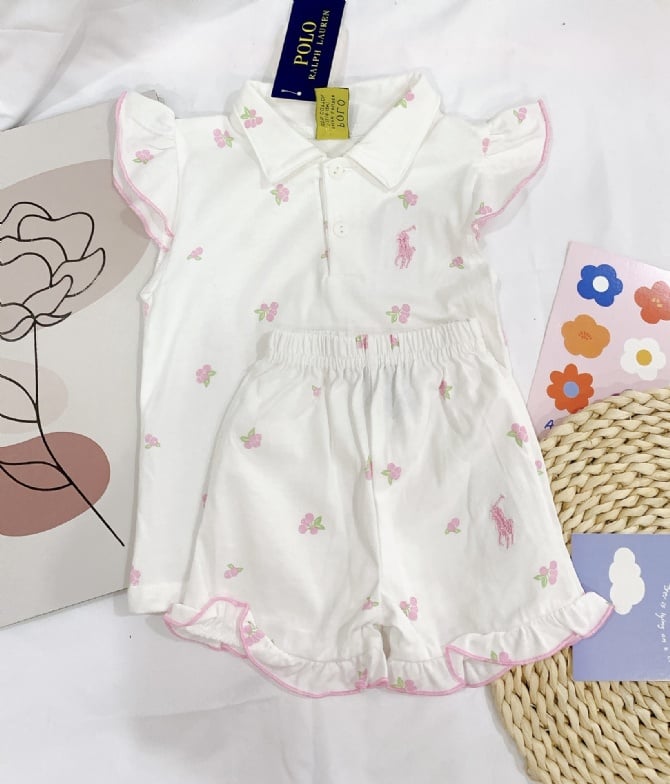 POLO女宝飞袖套装 G4446