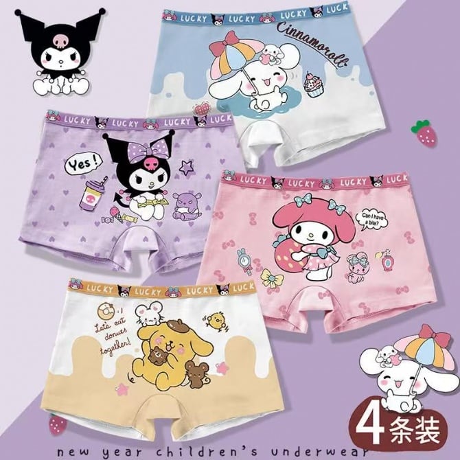 女童卡通平角内裤2382