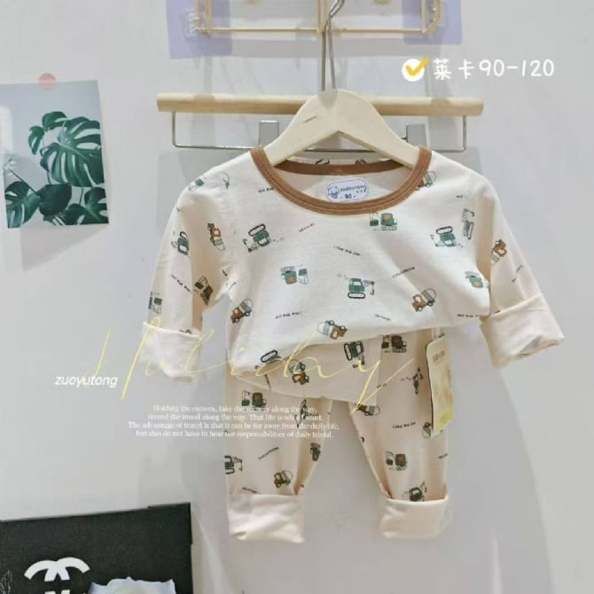 LYCRA KIDS PYJAMS莱卡棉长袖长裤【5809】