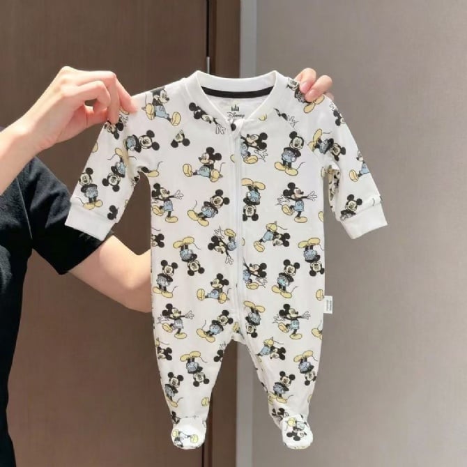 新款DISNEY BABY 包脚双拉链长爬 G4470