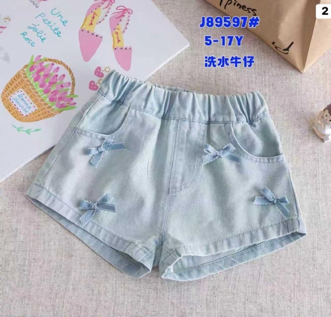 小蝴蝶结牛仔短裤89597