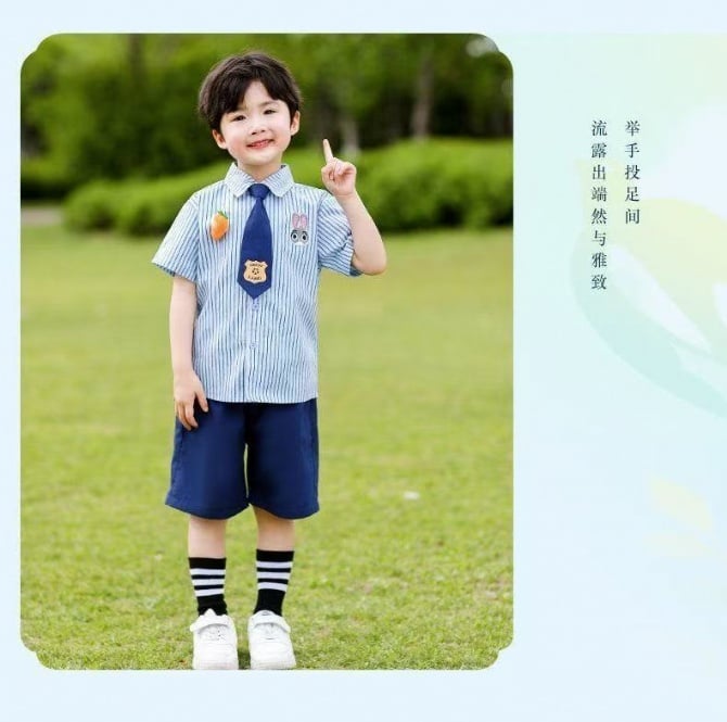 警察兔翻领套装+领带【2458】