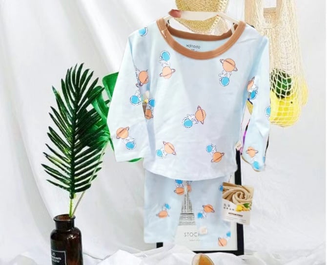 LYCRA KIDS PYJAMS莱卡棉长袖长裤套装【3462】