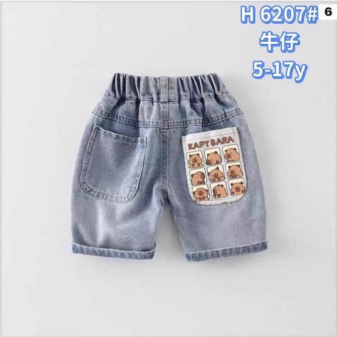 卡皮巴拉牛仔五分裤6207