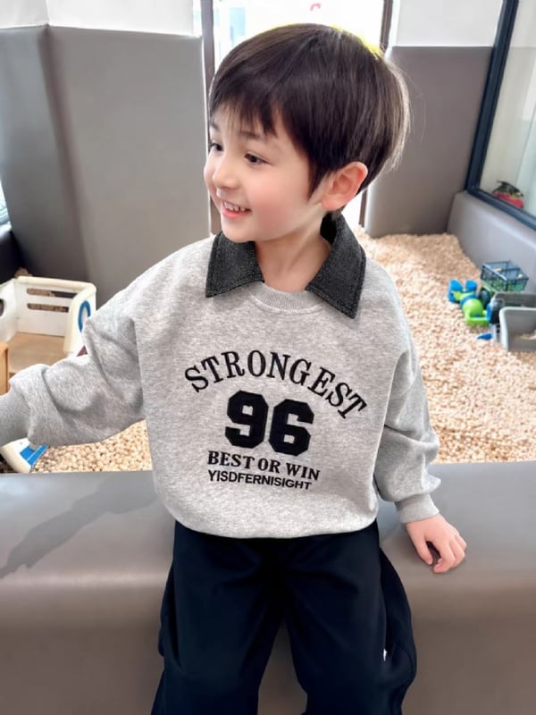 假两式翻领长袖卫衣63067