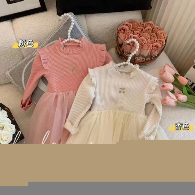 长袖网纱连身裙26066